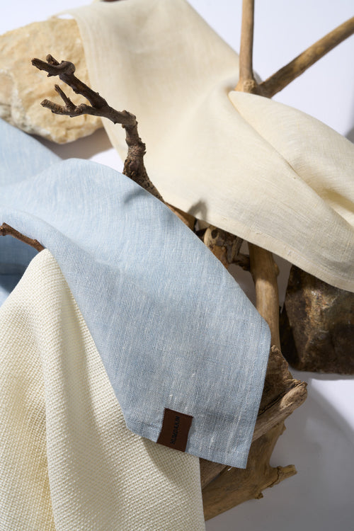 HUMDAKIN Beach Tea Towel Organic textiles 029 Shell