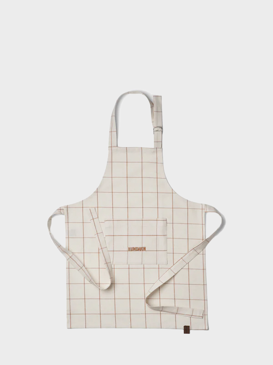 HUMDAKIN Check Kids Apron Diverse 101 Brown Sugar