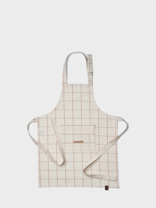 HUMDAKIN Check Kids Apron Diverse 101 Brown Sugar