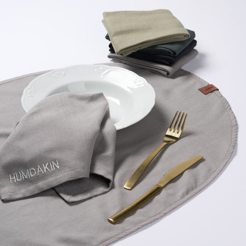HUMDAKIN Napkin - 2 pack Organic textiles 019 Stone