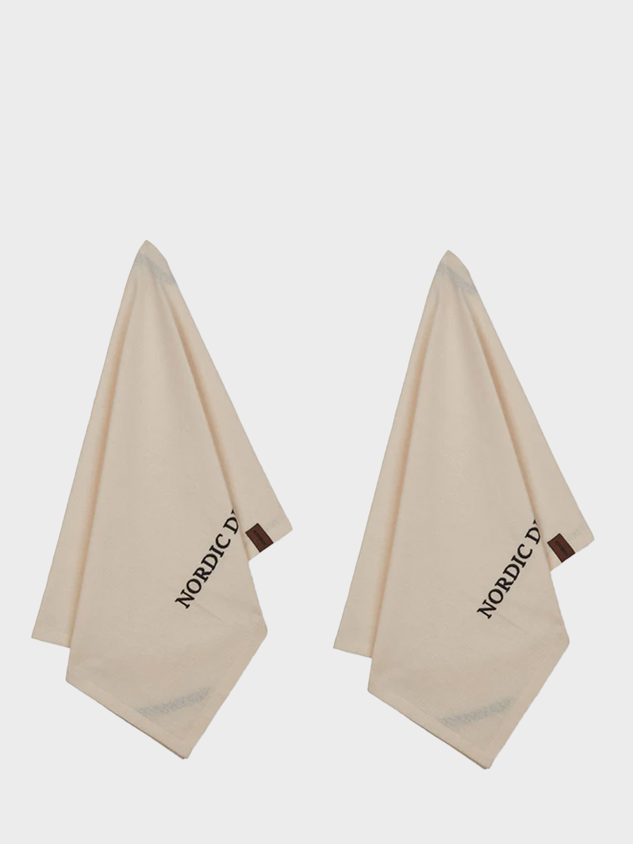 HUMDAKIN Nordic Design - Organic Tea Towel - 2 pack Organic textiles 029 Shell