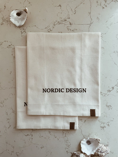 HUMDAKIN Nordic Design - Organic Tea Towel - 2 pack Organic textiles 029 Shell