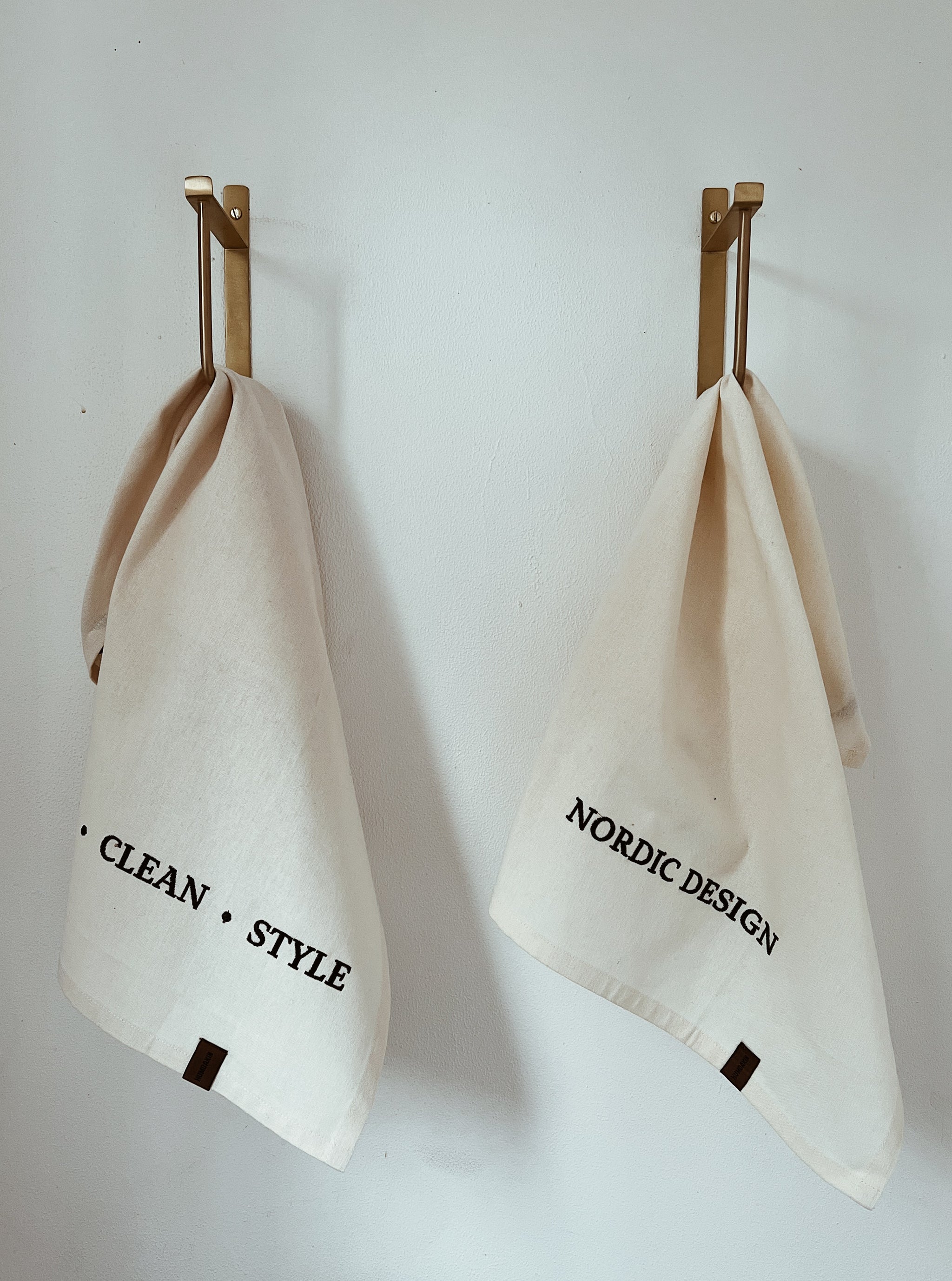HUMDAKIN Nordic Design - Organic Tea Towel - 2 pack Organic textiles 029 Shell