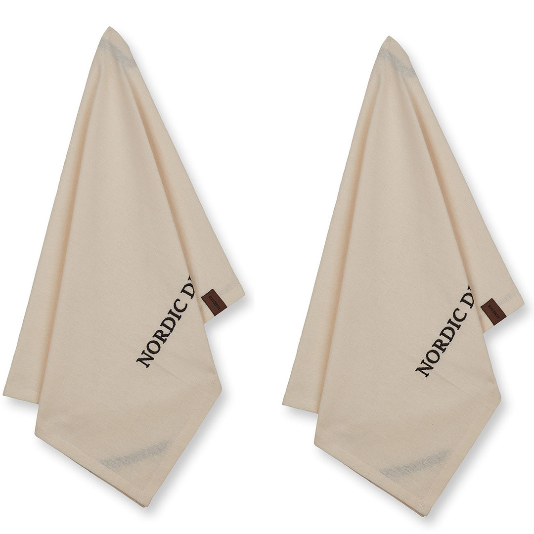 HUMDAKIN Nordic Design - Organic Tea Towel - 2 pack Organic textiles 029 Shell