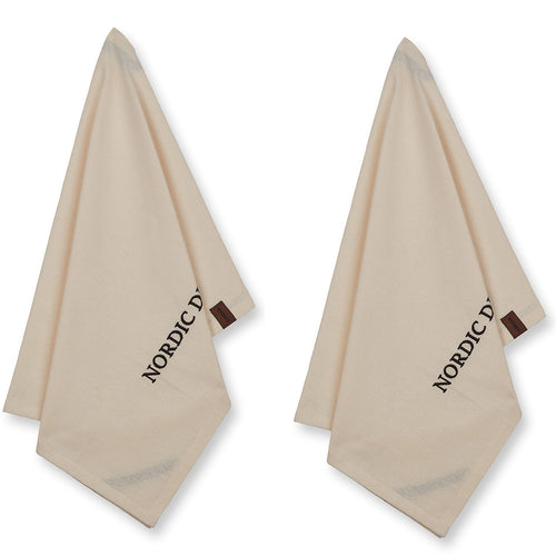 HUMDAKIN Nordic Design - Organic Tea Towel - 2 pack Organic textiles 029 Shell