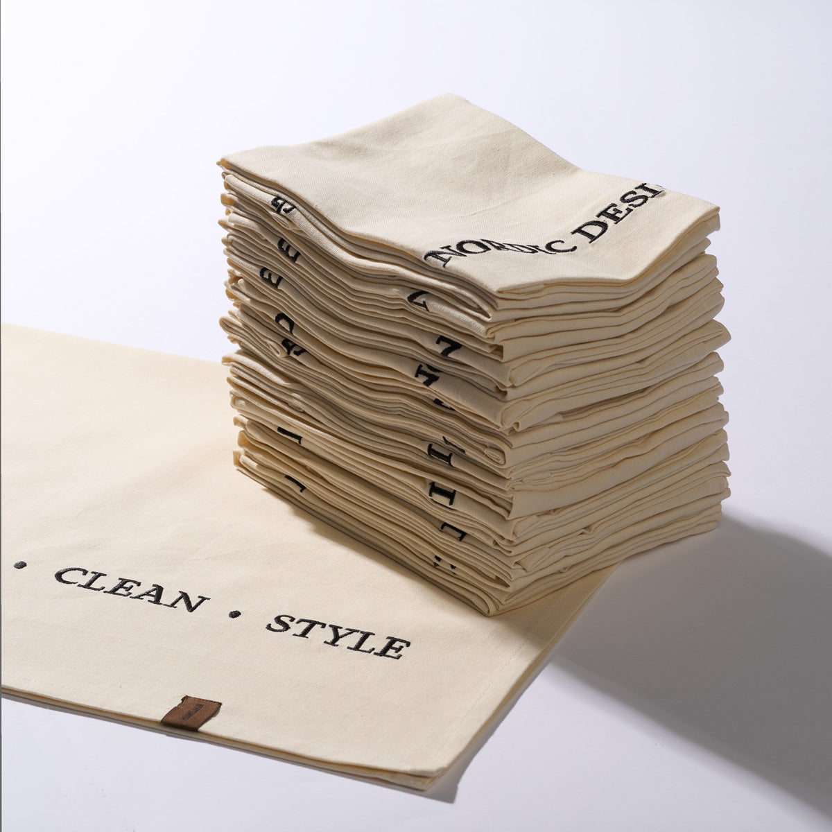 HUMDAKIN Organize, Clean, Style - Organic Tea Towel - 2 pack Organic textiles 029 Shell