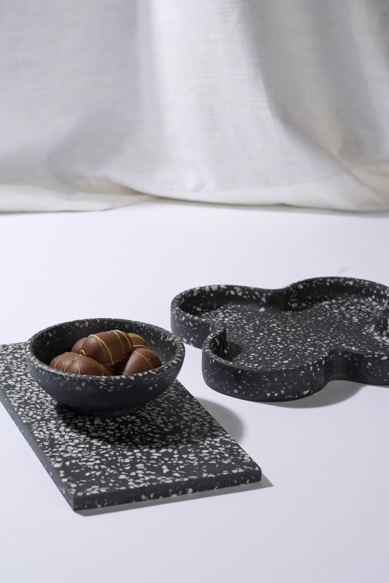 HUMDAKIN Palermo - Terrazzo Tray Terrazzo 115 Black