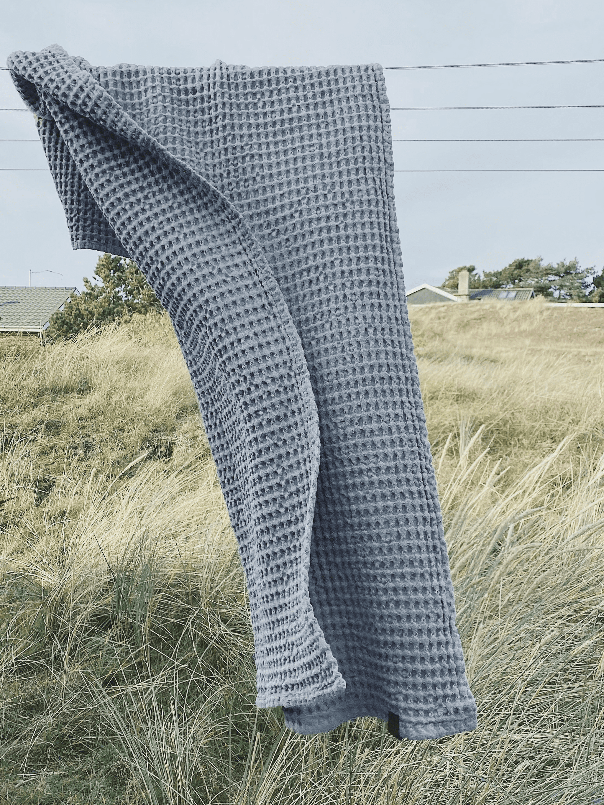 HUMDAKIN Waffle Bath Towel Organic textiles 019 Stone