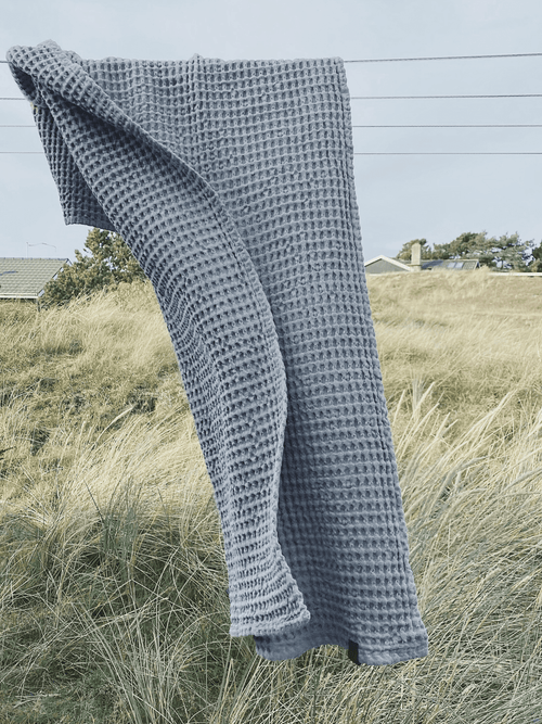 HUMDAKIN Waffle Bath Towel Organic textiles 019 Stone