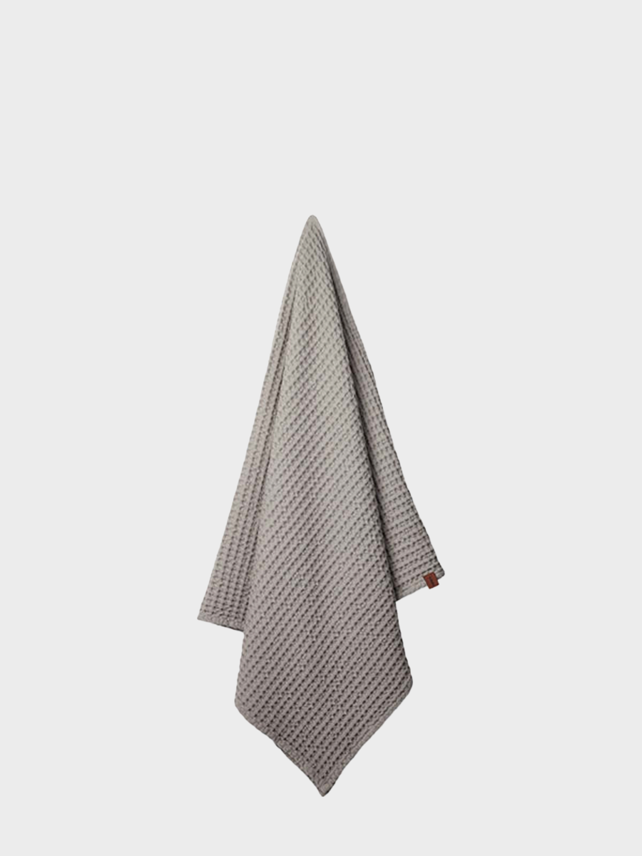 HUMDAKIN Waffle Bath Towel Organic textiles 019 Stone