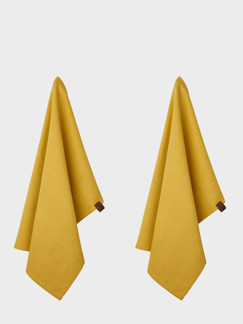 HUMDAKIN Organic Tea Towel - 2 pack Organic textiles 08 Yellow Fall
