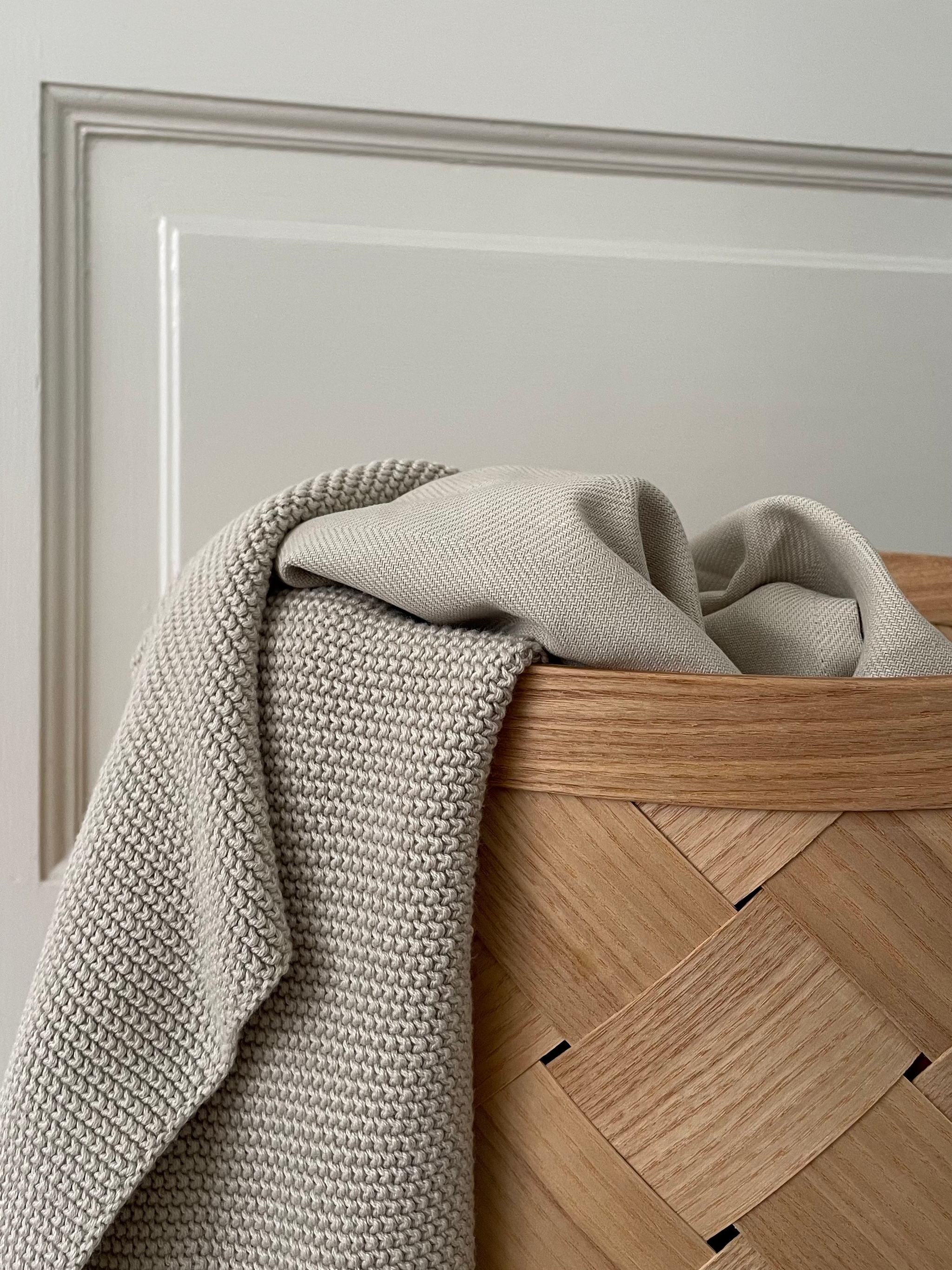 HUMDAKIN Torchon de cuisine tricoté Organic textiles 01 Light Stone
