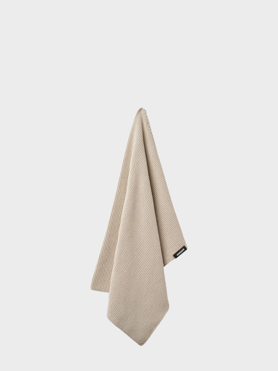 HUMDAKIN Torchon de cuisine tricoté Organic textiles 01 Light Stone