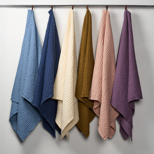 HUMDAKIN Waffle Bath Towel Organic textiles 137 Lilac