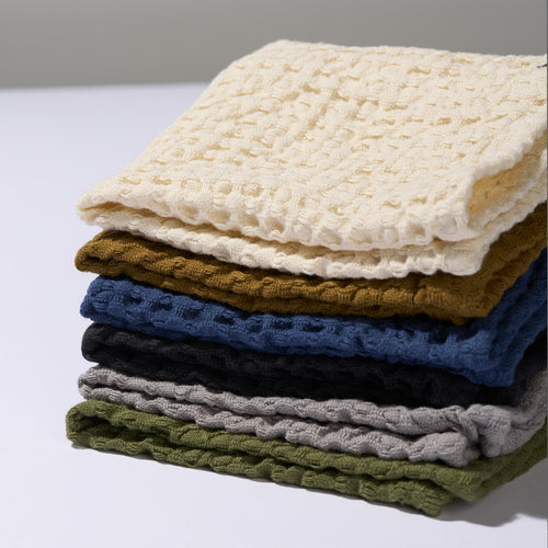 HUMDAKIN Waffle Dishcloth - 2 pack Organic textiles 107 Stone - Fern