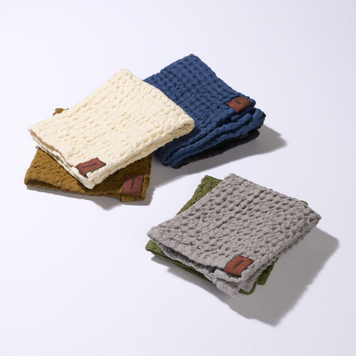 HUMDAKIN Waffle Dishcloth - 2 pack Organic textiles 107 Stone - Fern