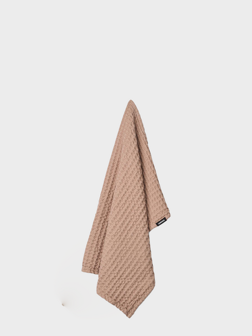 HUMDAKIN Waffle Hand Towel Organic textiles 07 Latte