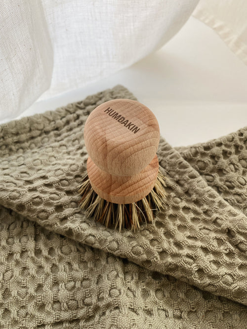 HUMDAKIN Waffle Dishcloth - 2 pack Organic textiles 107 Stone - Fern