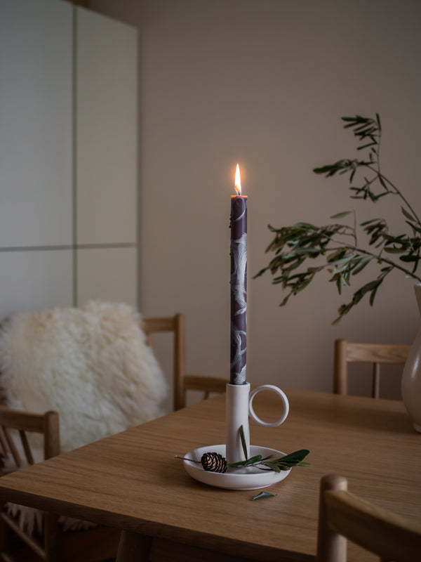 HUMDAKIN Batik Candle 30 cm Candle 120 Oak/Coal