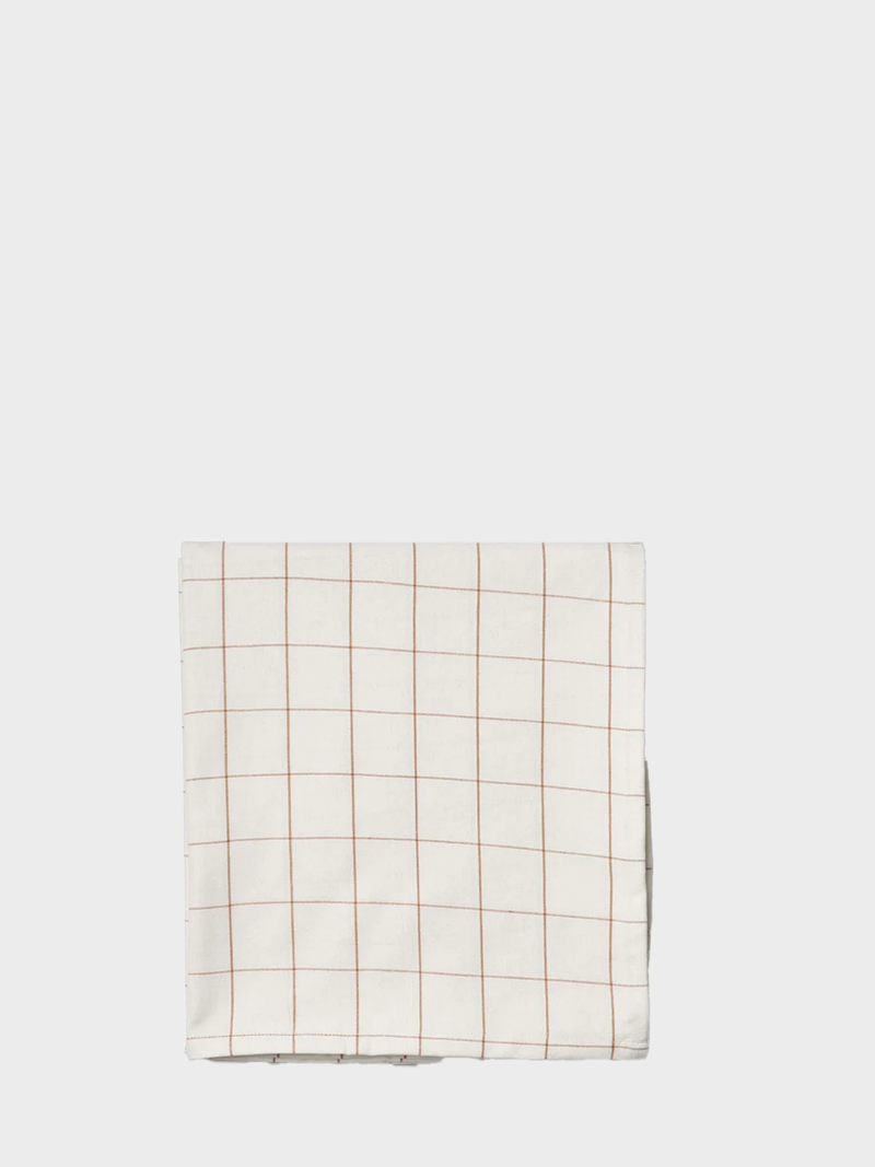 HUMDAKIN Check Tablecloth Organic textiles 101 Brown Sugar