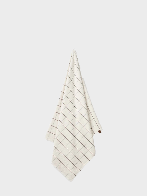 HUMDAKIN Check Terry Bath Towel Organic Textiles 100 Pine