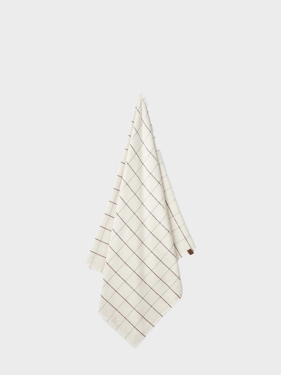 HUMDAKIN Check Terry Bath Towel Organic Textiles 100 Pine