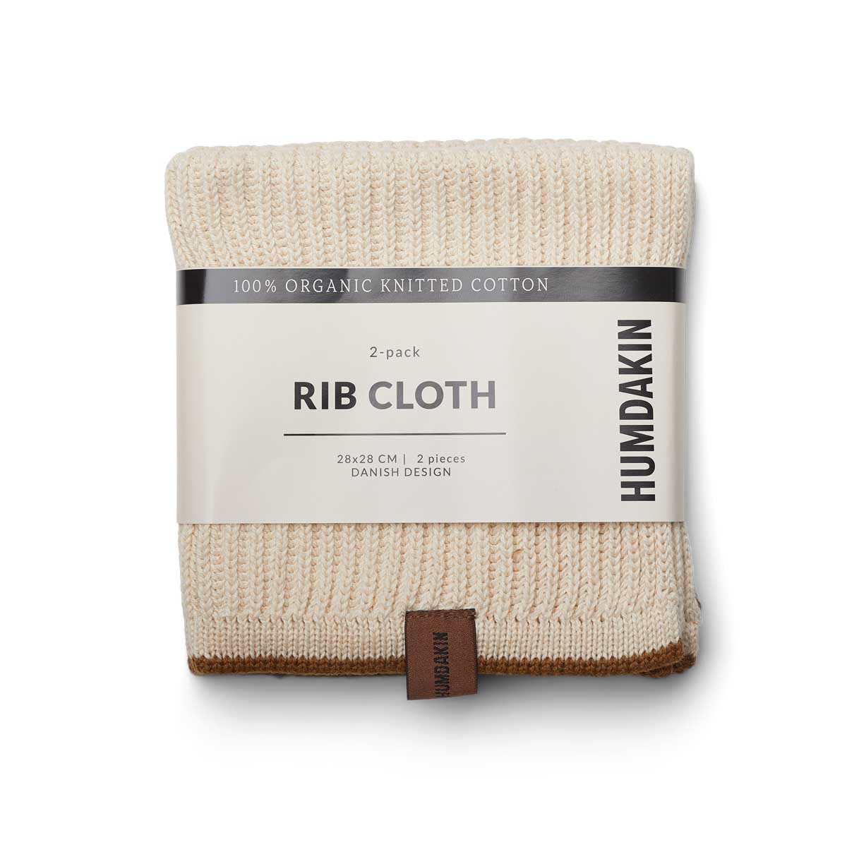 HUMDAKIN Rib Cloth 2-pack Organic textiles 122 Shell/Sunset