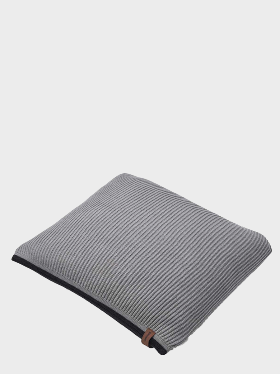 HUMDAKIN Rib Pillow 40 x 40 cm. Organic textiles 135 Stone/Coal