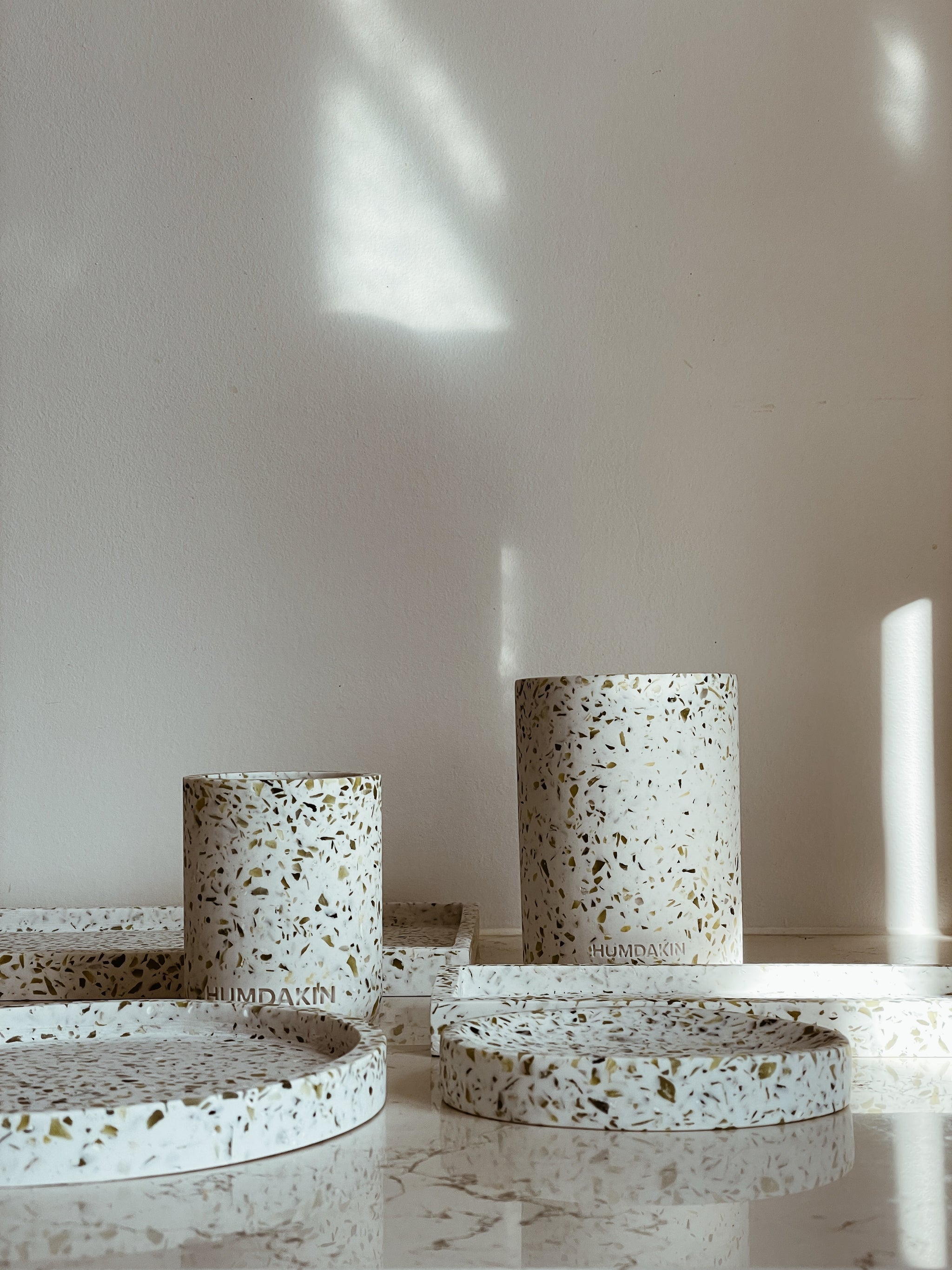HUMDAKIN Green Terrazzo Round Tray Terrazzo