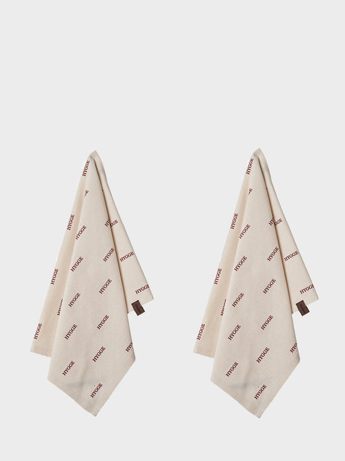 HUMDAKIN Hygge Tea Towel - 2 pack Organic textiles 029 Shell