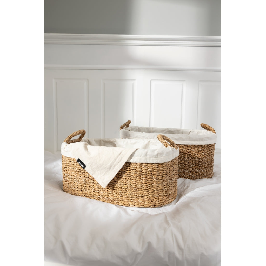 HUMDAKIN Laundry Wicker Set Laundry 230 Organic Cotton Lining