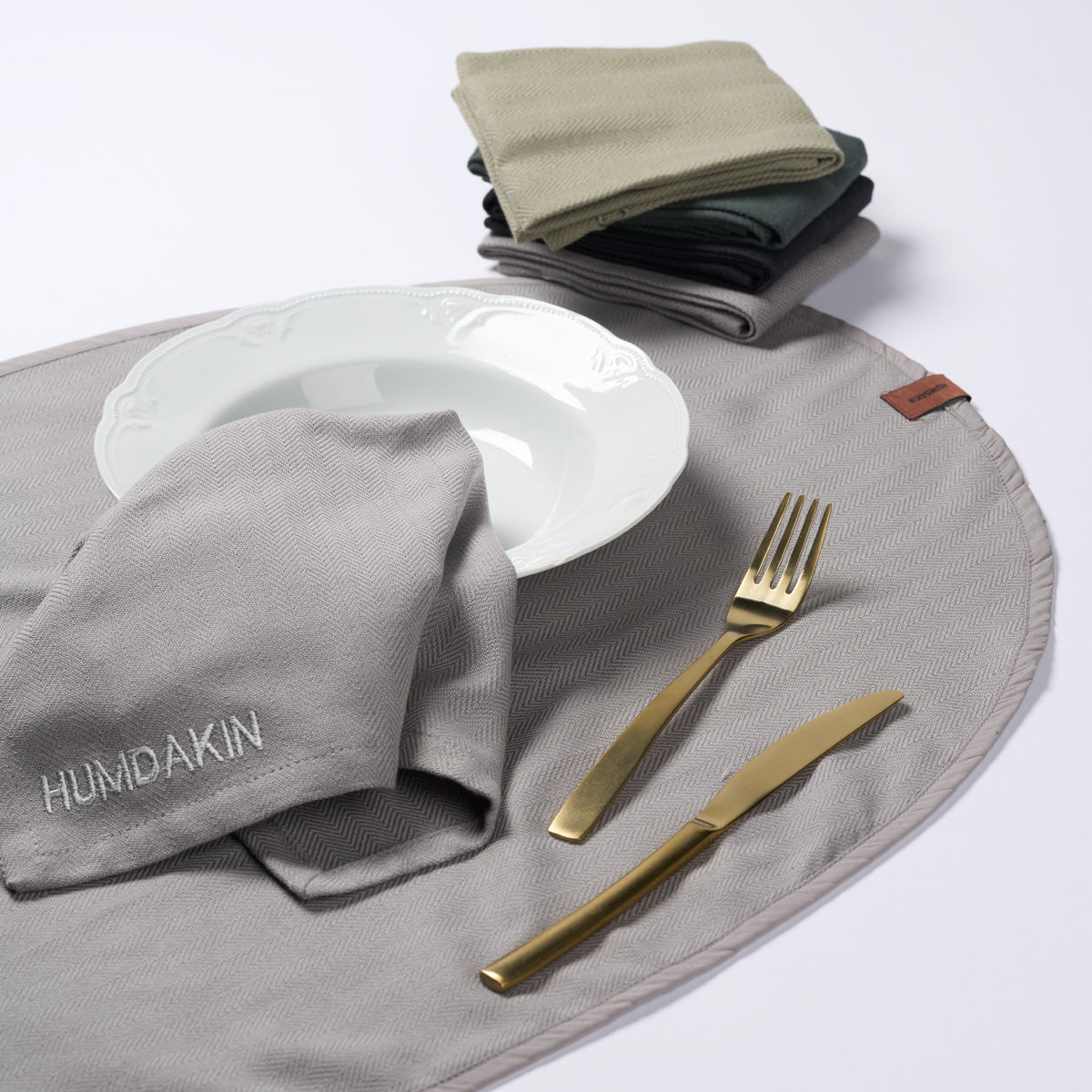 HUMDAKIN Napkin - 2 pack Organic textiles 020 Coal
