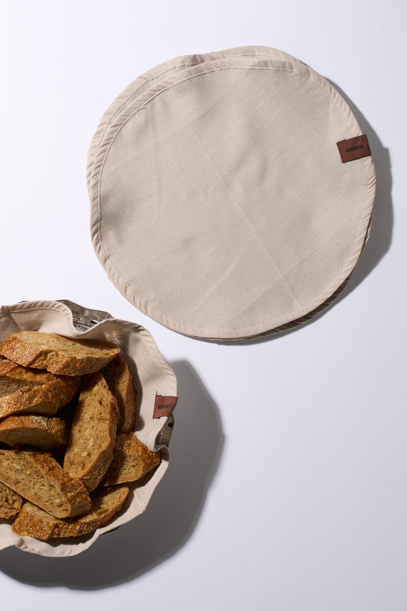 HUMDAKIN Oval Kitchen Cloth Organic textiles 01 Light Stone