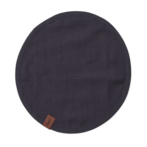 HUMDAKIN Oval Kitchen Cloth Organic textiles 020 Coal