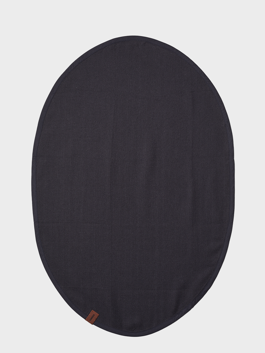 HUMDAKIN Oval Tea Towel - 1 pcs Organic textiles 020 Coal