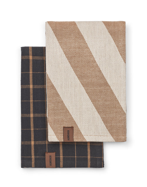 HUMDAKIN Recycled Cotton Tea Towel - 2 pack Organic Textiles 205 Beige Candy