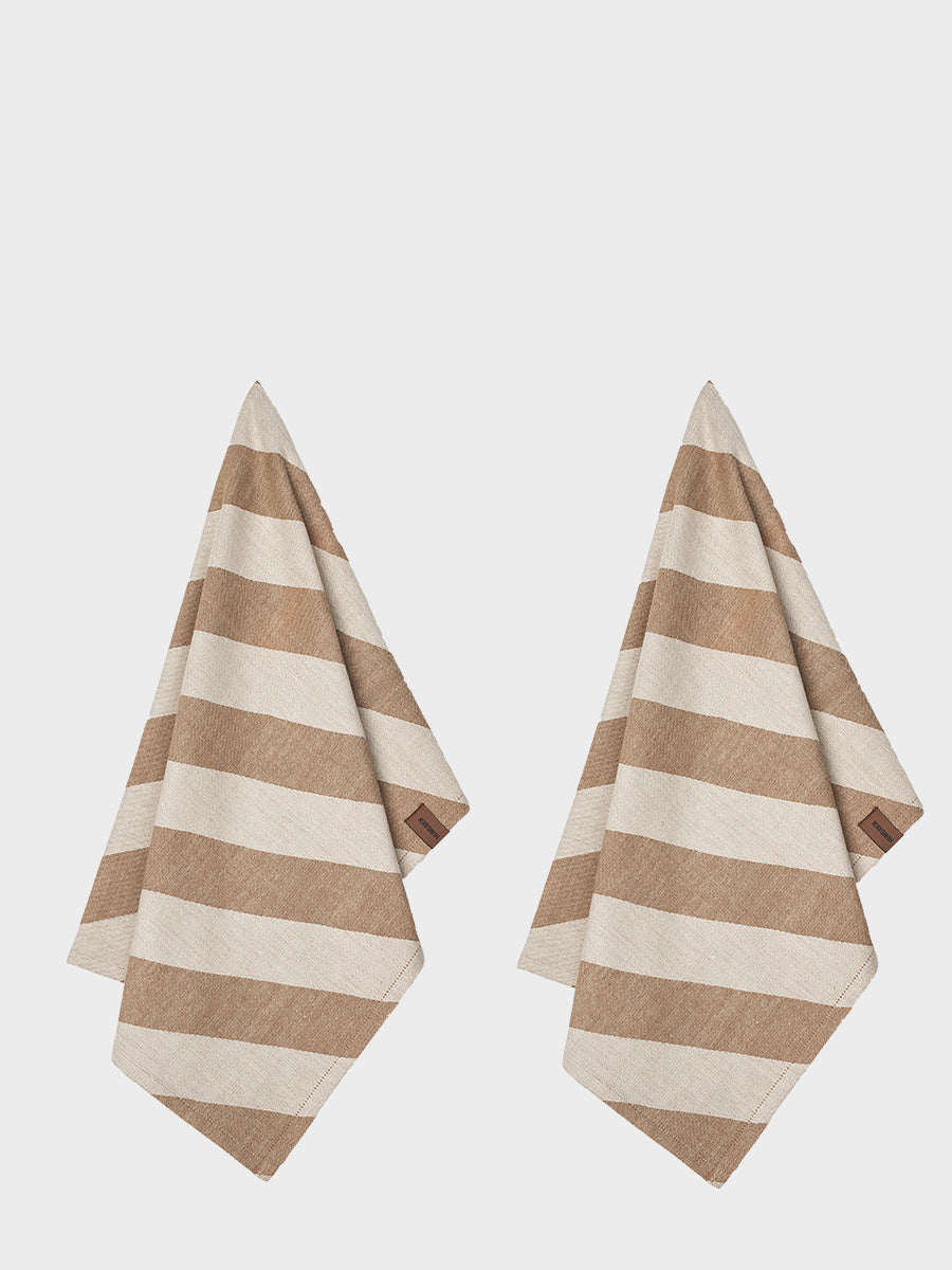 HUMDAKIN Recycled Cotton Tea Towel - 2 pack Organic Textiles 205 Beige Candy