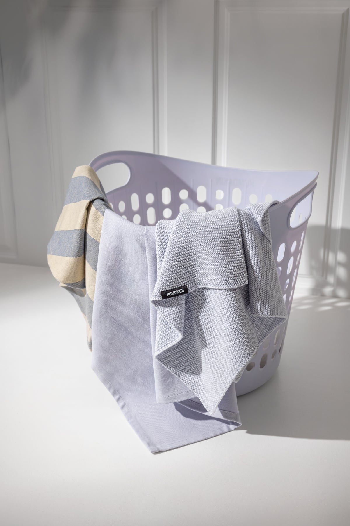 HUMDAKIN Recycled Cotton Tea Towel - 2 pack Organic Textiles 225 Blue Candy