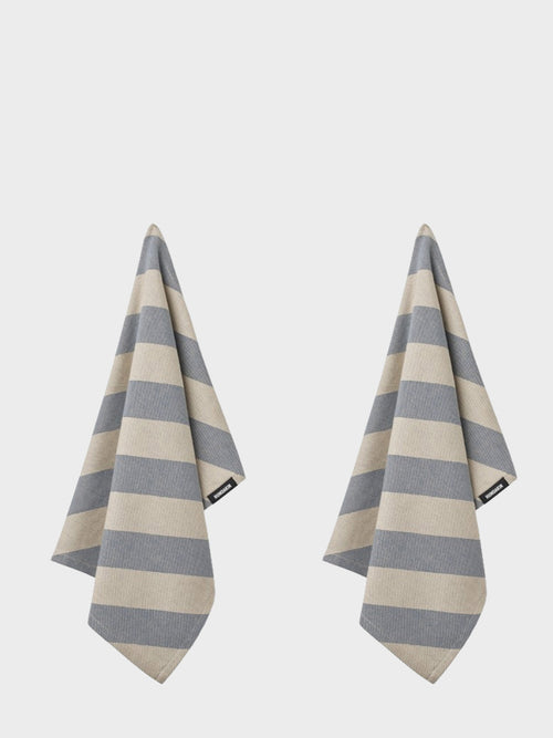HUMDAKIN Recycled Cotton Tea Towel - 2 pack Organic Textiles 225 Blue Candy