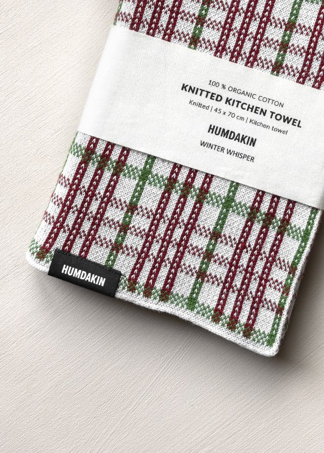 HUMDAKIN Torchon de cuisine tricoté Organic textiles 244 Winter Whisper