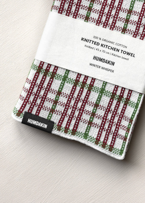 HUMDAKIN Torchon de cuisine tricoté Organic textiles 244 Winter Whisper