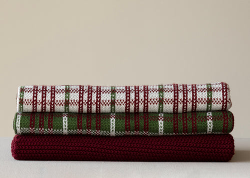 HUMDAKIN Torchon de cuisine tricoté Organic textiles 244 Winter Whisper