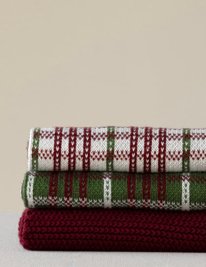 HUMDAKIN Torchon de cuisine tricoté Organic textiles 245 Festive Forest